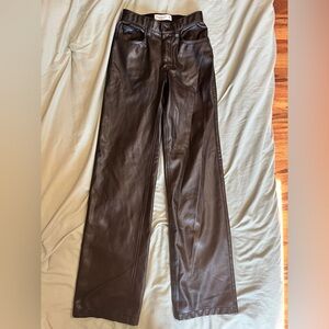 Abercrombie & Fitch Black Women Pleather Pants